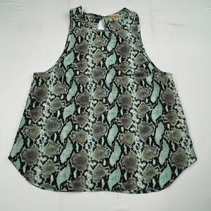 Show Me Your MUMU Snakeskin Print Sleeveless blouse top
